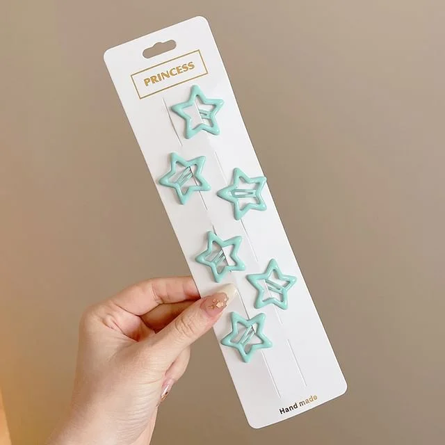 Set of 6: Acrylic Alloy Hair Clip (Various Designs) by Evora