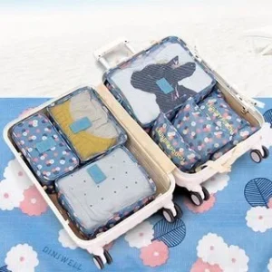 Set of 6: Printed Travel Organizers by Hera's Place