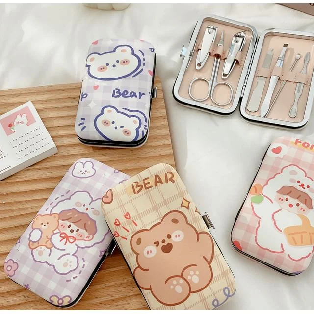 Set of 7: Cartoon Manicure Kit by Fun House