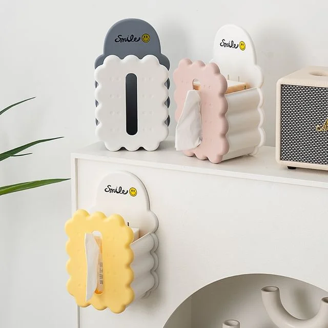 Smiley Plastic Tissue Box by Home Simply