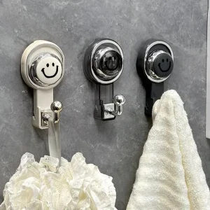 Smiley Suction Plastic Hook by Lazy Corner