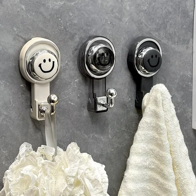 Smiley Suction Plastic Hook by Lazy Corner
