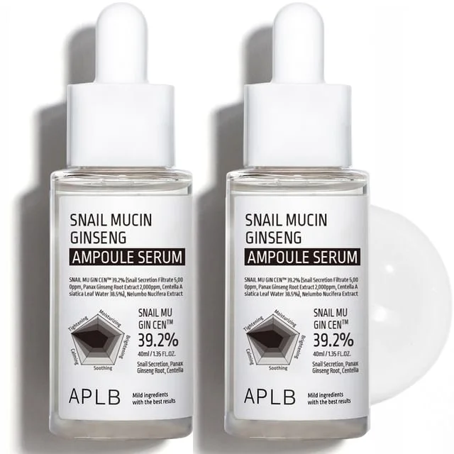 Snail Mucin Ginseng Ampoule Serum Set by APLB