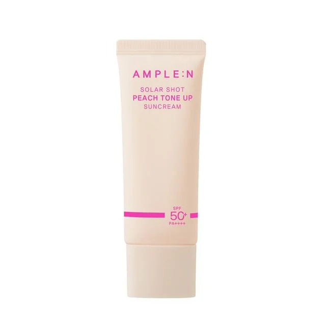 Solar Shot Peach Tone Up Suncream by AMPLE: N