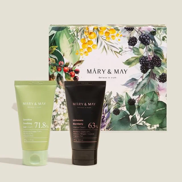 Soothing Gel Cream + Idebenone Blackberry Cream Duo Set by Mary&May