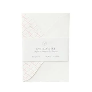 Squared Manuscript Paper Envelope Set - (S) by Iswas