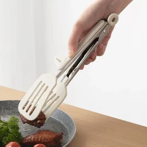 Stainless Steel Silicone Barbeque Tongs by Lazy Corner