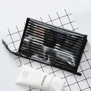 Striped Zip Pouch by Evorest Bags