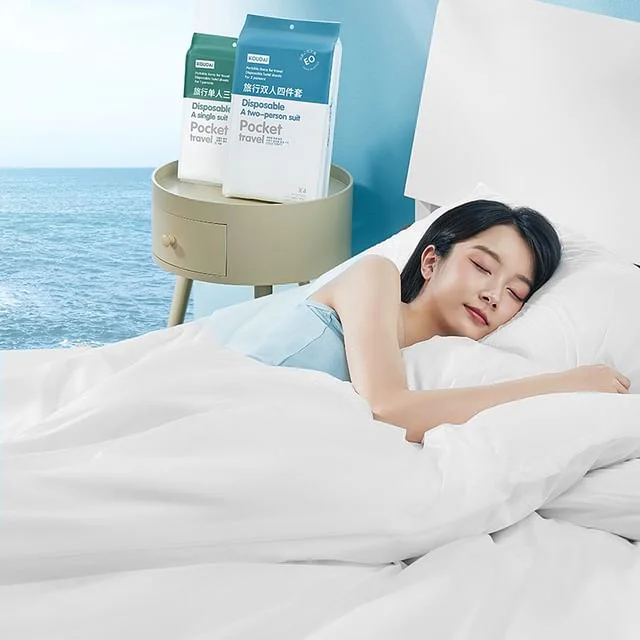 Travel Disposable Bath Towel / Face Towel / Bed Sheet / Pillowcase / Set (Various Designs) by Evorest Bags