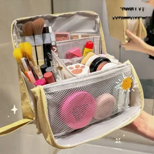 Travel Makeup Bag with Brooch by Momoi
