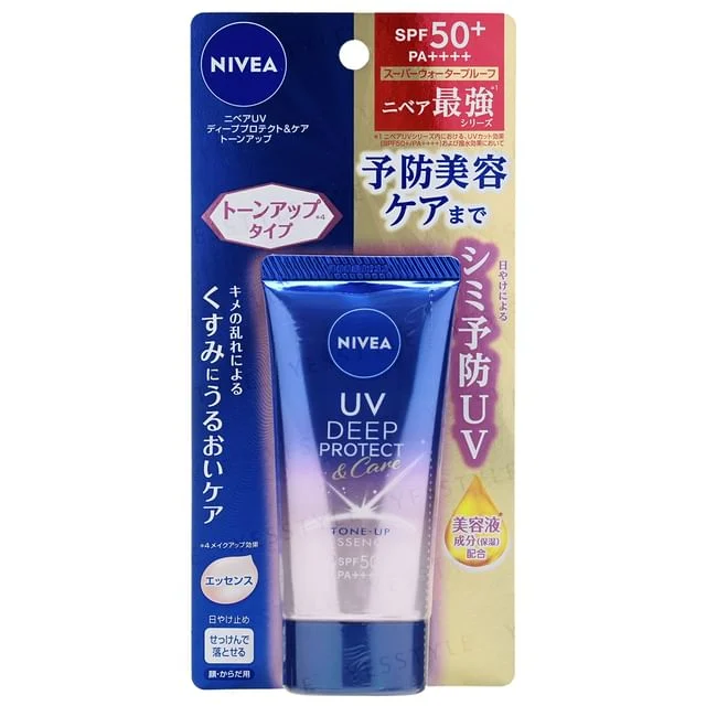 UV Deep Protect & Care Tone Up Essence SPF 50+ PA++++ Clear Rose by Nivea Japan