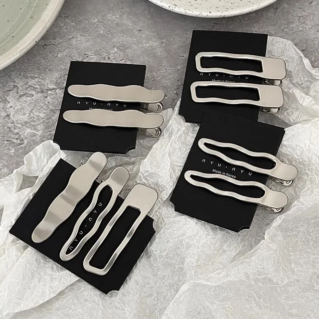 Wavy Alloy Hair Clip (Various Designs) by Evora