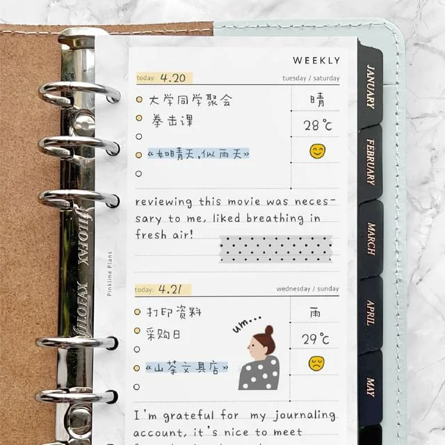 Weekly Planner Insert (A5 / A6 / A7 / A8) by Fun House