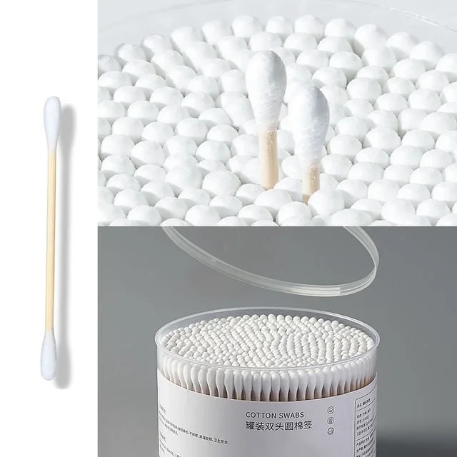Wooden Cotton Swab Set of 500 by Evora